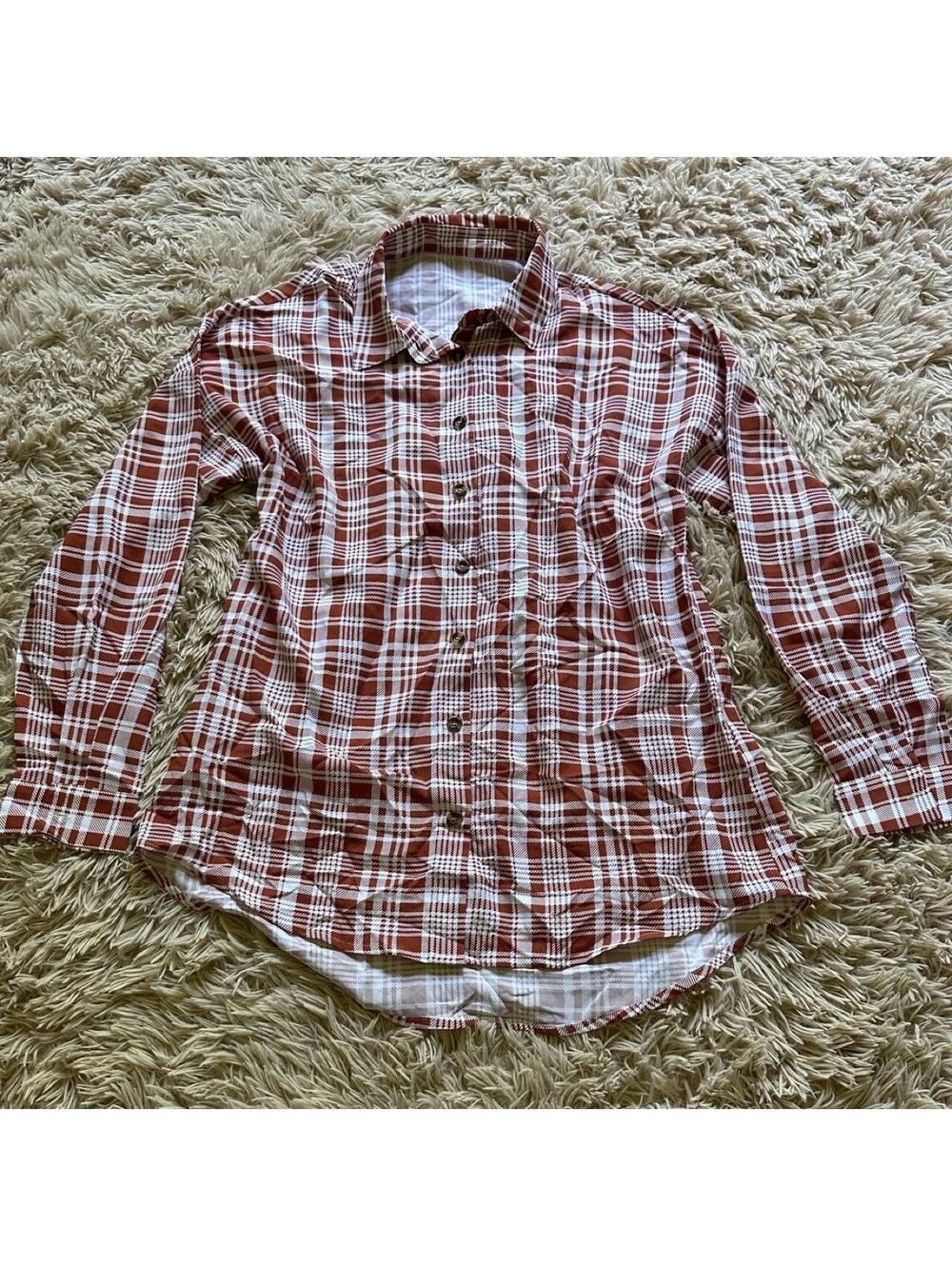 Women's Small Long Sleeve Button-Up Plaid Shirt